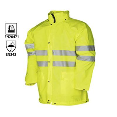 China Water Proof Custom Waterproof Security Safety Uniform Jacket Reflecting High Visibility Parka for sale