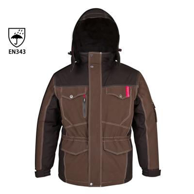 China Men's Breathable Waterproof Winter Workwear Custom Safety Parka Jacket for sale