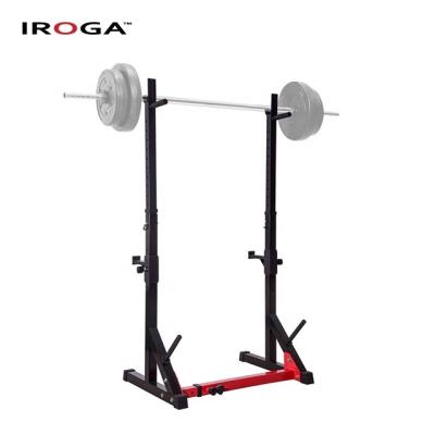 China Indoor Gym Equipment Fitness Iroga Barbell Rack Adjustable Squat Rack for sale