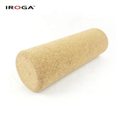 China Eco-friendly Solid Muscle Release Iroga Fitness Cork Massage Roller With Custom Logo for sale