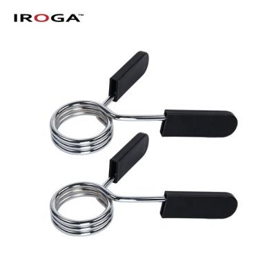 China Weight Lfiting Iroga Fitness 1 Inch 2 Inch Spring Steel Barbell Collar Clip for sale