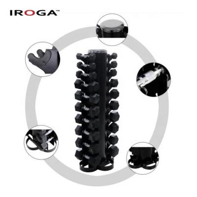 China Vertical Rack Shaft Indoor Gym Equipment 10 Pair Fitness Iroga Dumbbell for sale