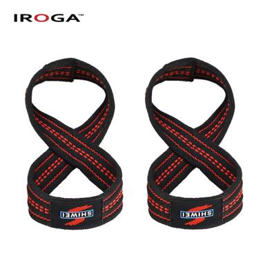 China Weight Lfiting Iroga Fitness Figure 8 Strap Deadlift Lifting Straps for sale