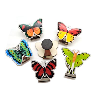 China Animal Decorative Magnetic Clips Chrome plated magnet base with strong heavy duty clip magnets for photos listings files crafts etc. for sale