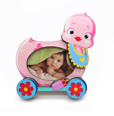 China Decorative Photo Frame Small Size Cute Cartoon Animal Shaped Wooden Photo Frame For Baby Boy And Girls for sale