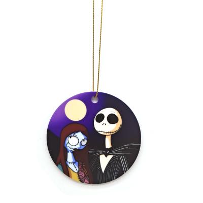 China Jack Sally Nightmare Before Christmas Halloween Decoration Viable Christmas Hanging Ornaments Acrylic Christmas Ornaments for sale