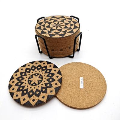 China Sustainable Factory Wholesale Cork Coasters Round for sale