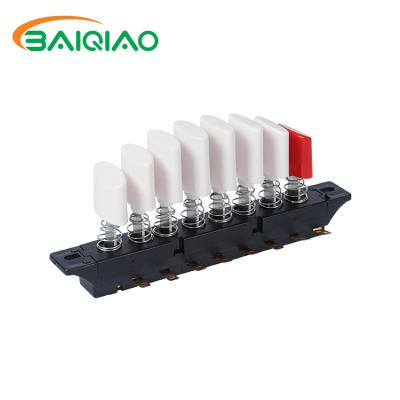 China Blender High Quality Home Appliances Parts Electronic Keyboard Type 8 Position Push Button Switch for sale