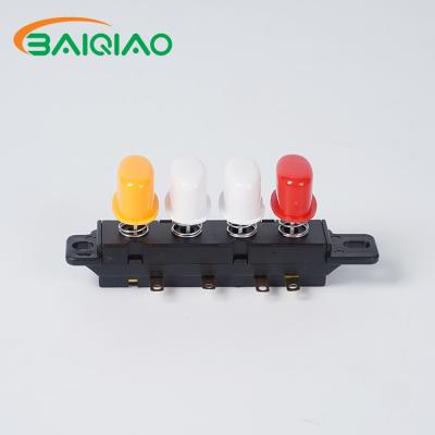 China Type 4 Position Push Button Blender Low Price Household Appliances Juicer Blender Parts Keyboard Switch for sale