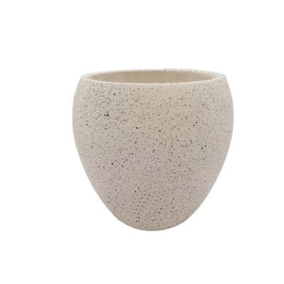 China Eco - Friendly Conicalness Terrazzo Concrete Flower Pot for sale