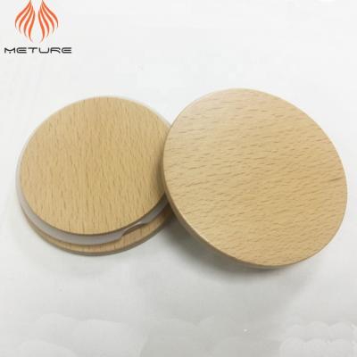 China Non Spill High Quality Cheap Sealed Wooden Candle Lids For Candle Jars Custom Size for sale