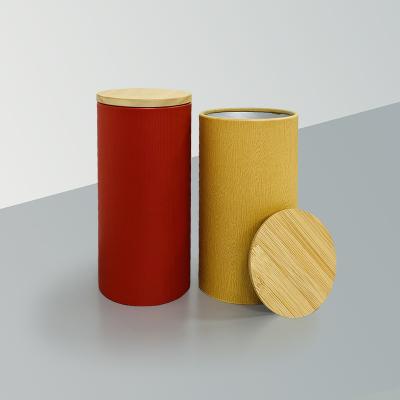 China Round Shape Cylinder Packaging Box Tube Food Grade Cylinder Paper Biodegradable Boxes For Nut Cookie Tea for sale