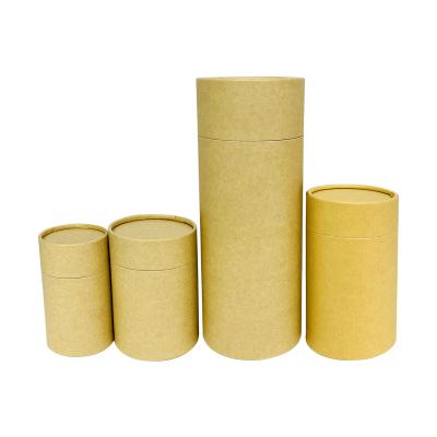 China Biodegradable Custom Printed Logo Kraft Paper Packaging Free Sample Cardboard Shipping Paper Tubes for sale