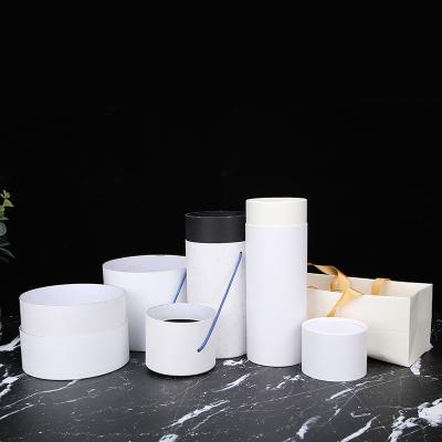 China Biodegradable Drinkware Recycled Kraft Paper Household Products Box White Paper Tube for sale