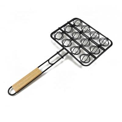 China Dustproof High Quality Nonstick Coating Oyster Grilling Basket Seafood BBQ Rack for sale