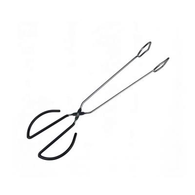 China 14 Inch Wire Dustproof BBQ Grilling Scissors Charcoal Tong With TPR Handle for sale