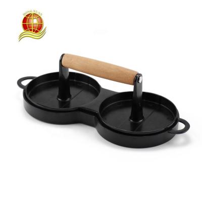 China Viable Hot Sale Black Non-stick Coating Double Press Hamburger Maker for sale