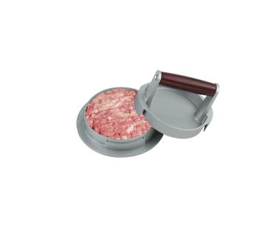 China Sustainable High Quality Aluminum Burger Press With Coating Non-Stick Patty Maker Mold With Wood Handle for sale