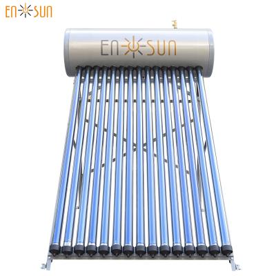 China Outdoor gyser solar power system solar hybrid vacuum tube hot water with galvanized steel for sale