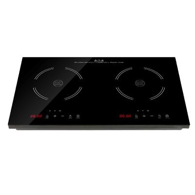 China Household Table Top Kitchen Appliances Restaurant Equipment 2200W 2 Burner Saving Energy Induction Cookops for sale