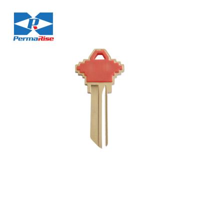 China Cheap Wholesale Brass Plastic Key Mute Lock Key Blanks To Duplicate for sale