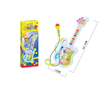 China Electronic Toy Wholesale Educational Toys Promotional Children Practice Music Electric Guitar With Microphone Toy Musical Instruments for sale