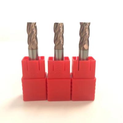 China CNC HNT Hrc 60 Solid Carbide 4 Flute Corner Radius Milling Cutter Milling Solid End High Quality for sale