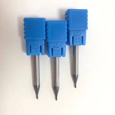 China CNC 1mm 3L Hrc55 4Flutes Corner Radius Tungsten Carbide End Mills For Solid CNC Milling Machining Tools for sale