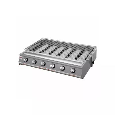 China Can Grill A Variety Of High Efficient Commercial Outdoor 6 Burner Gas BBQ Grill Infrared Grill Foods Smokeless BBQ Grills for sale