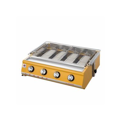 China Can grill a variety of foods gas barbecue stove restaurant kitchen commercial smokeless barbecue stove for sale