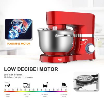 China Tilt Head Design China Made 1400W Electric Dough Mixer 6-Speed ​​Kitchen Stand Multi Function Home Mixer for sale