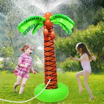 China 2022 New Hot Sale PVC Water Sprinkler Inflatable Tree Summer Toys Children Water Spray Inflatable Coconut Tree Outdoor Backyard for sale