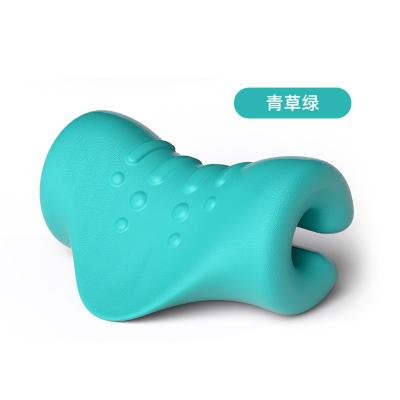 China Portable Handheld Neck Shoulder Chiropractic Relaxer Support Traction Pillow Cervical Stretcher For Pain Relief for sale