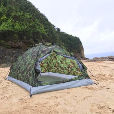 China Straight Tethering Type Amazon Hot Selling Automatic Camping Tent For 2 Person Camouflage Single Layer Outdoor Portable Handbag For Hiking for sale