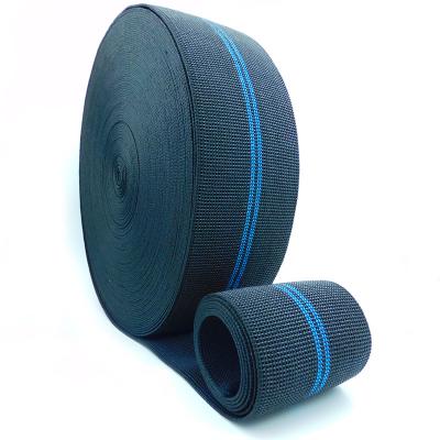 China Wholesale High Tenacity Manufacturing Furniture Elastic Polyester Webbing Belt Sofa Seat Use Elastic Webbing for sale