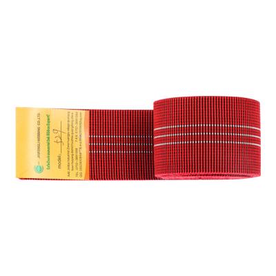 China 40%PP+50%rubber+10%PET 5cm wide red elastic webbing for garden chairs and furniture for sale