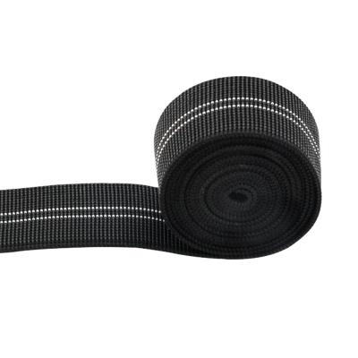 China 40%PP+50%rubber+10%PET Wide Black Stretch Band Elastic Webbing Sofa Couch Chair 4.5cm for sale