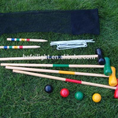 China Eco-Freindly 4 Players Wooden Croquet Set for sale