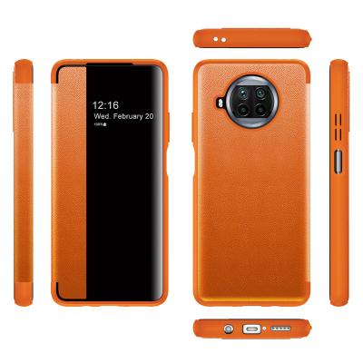 China Anti-fall factory price side window auto sleep flip case for 10T lite for sale