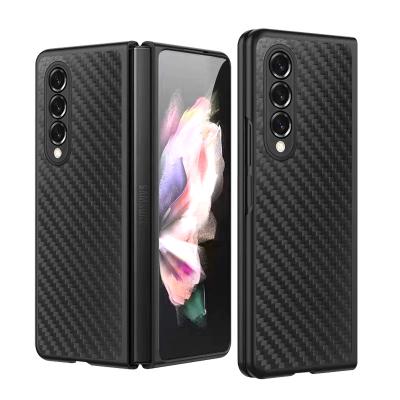 China Luxury High End Anti-fall True Carbon Fiber PC Phone Case For Z Fold 3 for sale