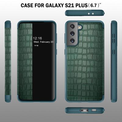 China Unique luxury crocodile texture flip case with window and sim card +pin slot, touch function is available for sale