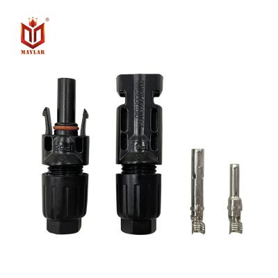 China PP0 MAYLAR IP68 Waterproof DC 1000v Solar Connector For 2.5mm2 4mm2 6mm2 Solar PV Cable for sale