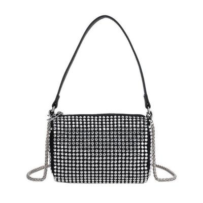 China Tide full Diamond Bag Underarm Single Shoulder PU Diamond Bag 2021 fashion new Cross-launched small handbag women's luxury handbags for sale