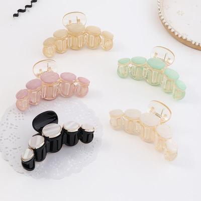 China Big shark clip temperament acetate claw clips smart casual stylish back main fashionable swim clawclips for sale