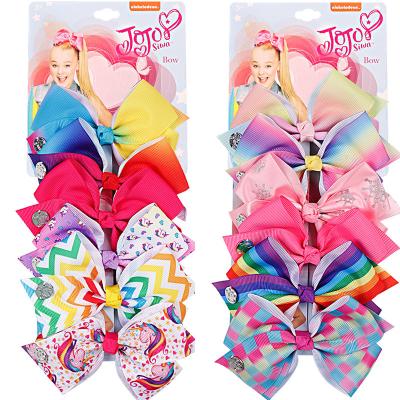 China Cute fashion children's bow hairpin cartoon color printing platypus clip bows for girls hair for sale