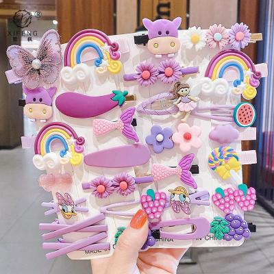 China Fashion factory wholesale children's cartoon sweet hairpins cute Korea princess headdress for little girls with broken hair bb hairpin for sale