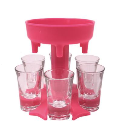 China Beer Party Dispenser and Holder Shots Dispenser Six Ways Bar Cocktail 6 Glass Wine Glass Dispensers for sale