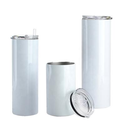 China 1 Pcs Disposable Slim Double Wall Stainless Steel Tumbler 20oz Lean Tumbler Blanks Sublimation Blanks With Straw for sale