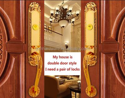 China Zinc Alloy [Zinc Alloy]Good quality antique villa wood door lock handle designs for main door for sale