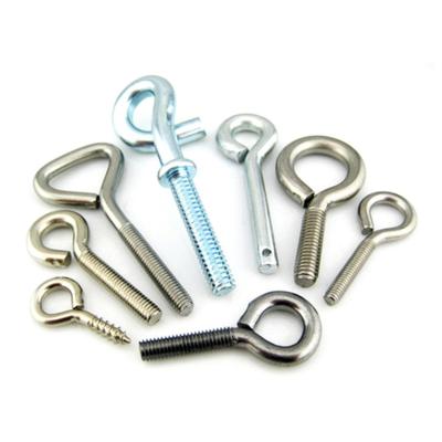 China Nickel Finish Stainless Steel Eye Hooks M4*10 For INCH Measurement for sale